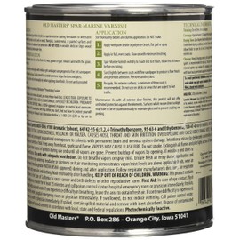 Old Masters 92304 Spar Marine Varnish, Satin