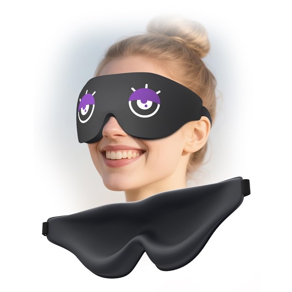 EVA BELLE Sleep Mask Women Men, Comfy Blackout Eye Mask