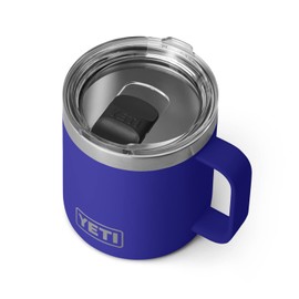 YETI Stainless Steel Rambler Drinking_Cup, Vacuum Insulated, with MagSlider Lid, 14 Ounces, Offshore Blue