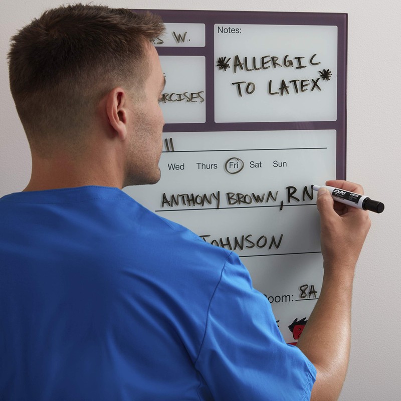 EXPO 1944728 Magnetic Dry Erase Markers with Eraser, Chisel Tip,