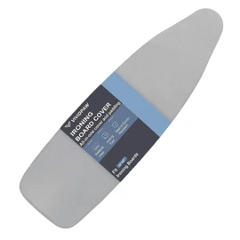 VividPaw Extra Large Ironing Board Cover and Pad 22x57, 21x57 Thick Padding, Elastic Edge, Silicone Coated, Resist Scorching, Adjustable Fastener, Heavy Duty Padded Iron Board Covers (Grey)