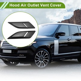 HOPESPANNER Hood Air Outlet Vent Cover Trim for Land Rover Range Rover Sport 14-23 Hood Engine Bonnet Air Vent Outlet Cover Bezels ABS Carbon Fiber Pattern Black