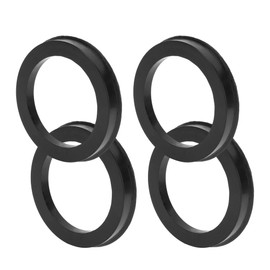 TUCKBOLD Car Wheel Hub Centric Rings Durable Wheels Center Shaft Shock Absorbing Hubrings Black 4 Pcs OD 75.1mm to ID 57.1mm Polycarbonate