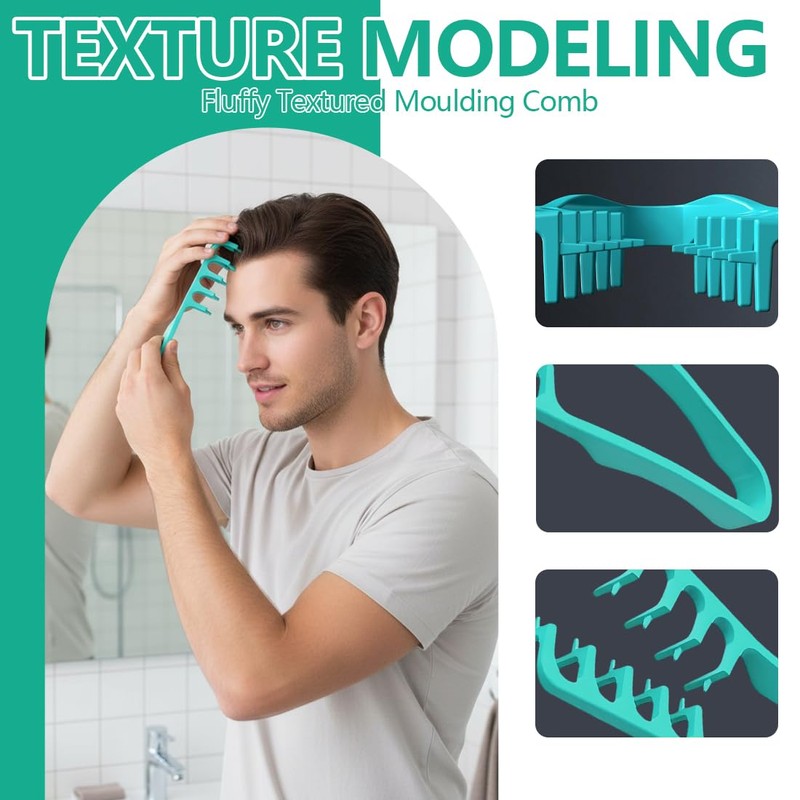 IWIDYA 2 Pezzi Pettine Denti Larghi per Texture - styling
