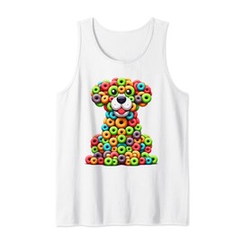 Fruit Loops Cat Fun Tank Top, White