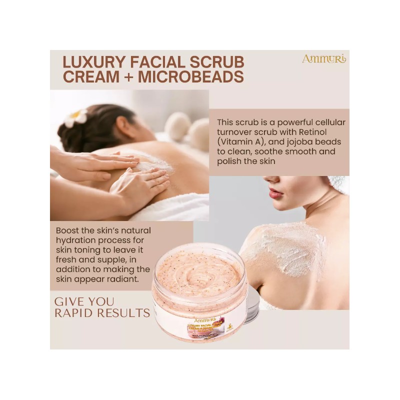 Ammuri Retinol Exfoliant Scrub 100G with Microbeads for Acne &