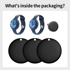 WALLFID Tag (3-Pack) and 3 Holder, Item Finder, Compatible with Apple Find My (iOS Only), Track Your Keys, Wallet, Luggage, Backpack