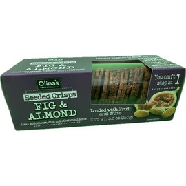 Kokobunch Bundle of Olina's Seeded Crisps Cracker | Loaded With Fruits, Nuts, Seeds And Berries 3-5.3oz PACK (3-5.3oz PACK, Fig & Almond)