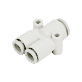 SK11 KQ2U06-08A One-Touch Pipe Fitting, Different Diameter Union Wy, Applicable Tube Outer Diameter: 0.2 inches (6 mm) x 2 Ports/0.3 inches (8 mm)