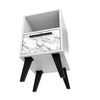 Manhattan Comfort Amsterdam Ultra Modern 1 Drawer Bedroom Nightstand, White