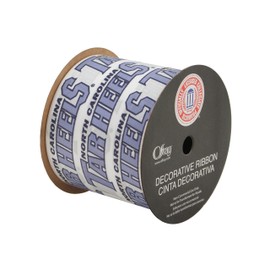 Offray University of North Carolina Tar Heels Fabric, 2-1/2" X 9FT Ribbon
