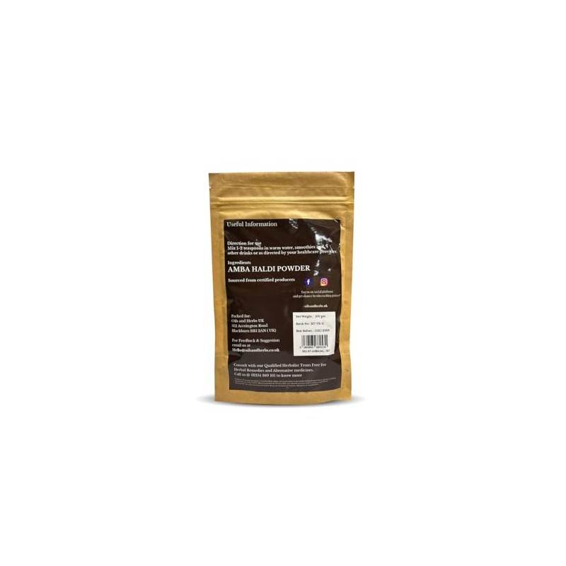 Organic Amba Haldi Powder - Curcuma Amada - White Turmeric-100%