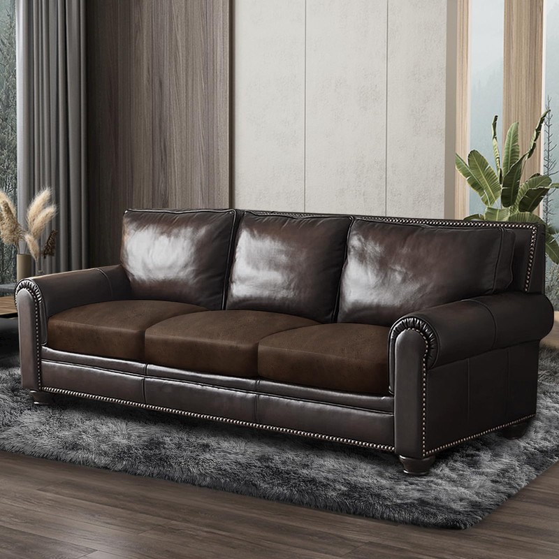 ANARACHON Leather Look Couch Cushion Covers Sofa Seat Slipcovers Sets