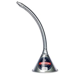 Behrens GF21 Galvanized Steel 14" Flex Spout Funnel with Screen, 1 Quart
