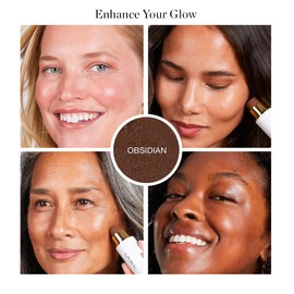 Ogee Ogee Sculpted Face Stick (OBSIDIAN - MATTE DEEP BRONZE) Certified Organic Bronzer Stick & Contour Makeup - Multi-Use Bronzer Stick for Face