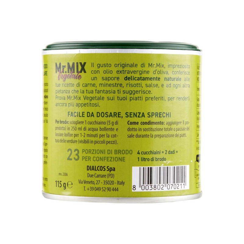 Mr. MIX, Insaporitore Granulare Vegetale, con Olio Extravergine D'Oliva, 115g