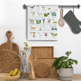 OVAcational Golf Alphabet Kitchen Towels, Gifts for Golf Lovers Kids Hand Towels for Bathroom, Golfs Gifts for Kids Dish Tea Towel for Kitchen, 16x24 Inch
