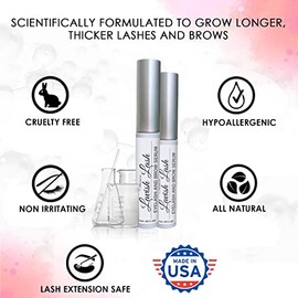 Hairgenics Lavish Lash €" Eyelash Growth Enhancer & Brow Serum for Long, Luscious Lashes and Eyebrows.!