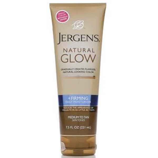 Jergens Natural Glow Daily Moisturizer Firming Medium/Tan Skin Tones 7.50 oz (Pack of 7)