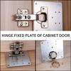 2 Pcs Stainless Steel Hinge Repair Plates with 16 Screws