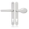 XFORT Uros White Door Handle, (PZ 92mm, Screw Hole Distance