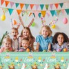 Fogcosy Easter Table Cloth,Easter Decorations Wipe Clean Tablecloth,Egg Chick PVC