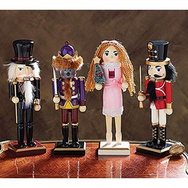 Assorted Holiday Ballet Character Nutcrackers, Set of 4, 10 Inches