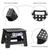Delxo 9 Inch Folding Step Stool, Black Step Stools Foldable,Portable