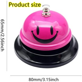 Desk Bell,Customer Service Bell, Bar Counter Top Service Call Bell Ring Reception for Hotel Counter Restaurant Office School(Rose red)