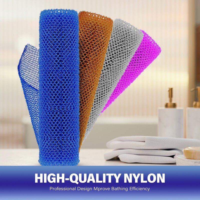 4 Pieces African Bath Sponge African Net Long Net Bath