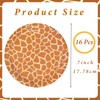 POPOYU 16P Jungle Safari Animal Party Giraffe Print Paper Plates