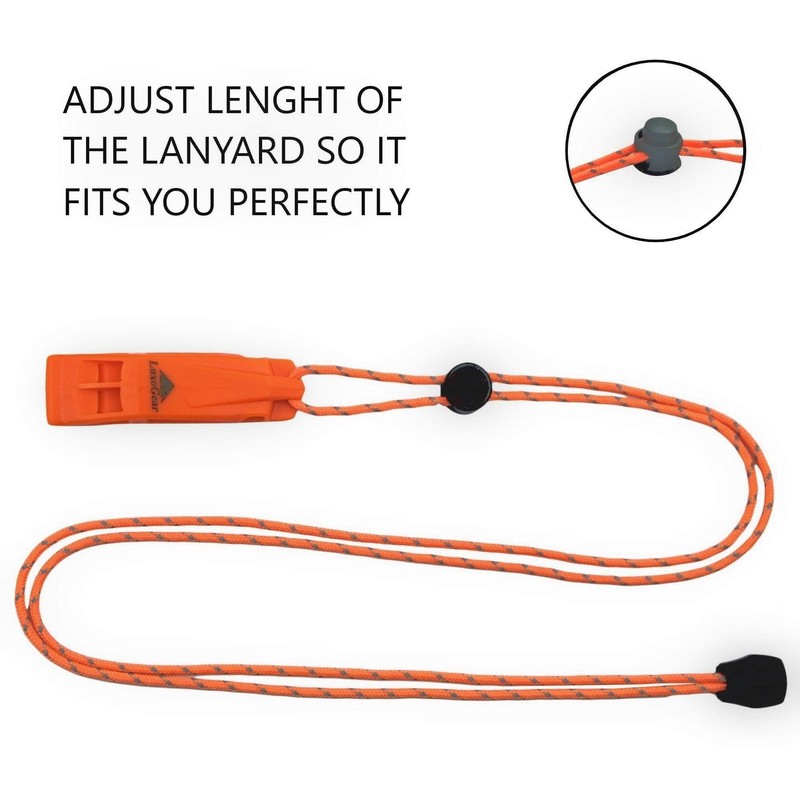 admecoo Emergency Whistles (2 Pack) | Loud Pealess Plastic Survival