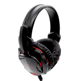 Yeyian Tempest 2000 Biauricular Diadema Negro, Rojo - Auriculares con micrófono (Consola de videojuegos  PCVideojuegos, Biauricular, Diadema, Negro,  