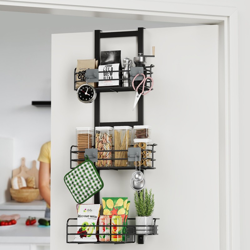 Nieifi Over The Door Shower Caddy Pantry Organizer Rack with