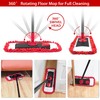 JEHONN Floor Mop Dry Wet Flat Dust Mops with Microfiber
