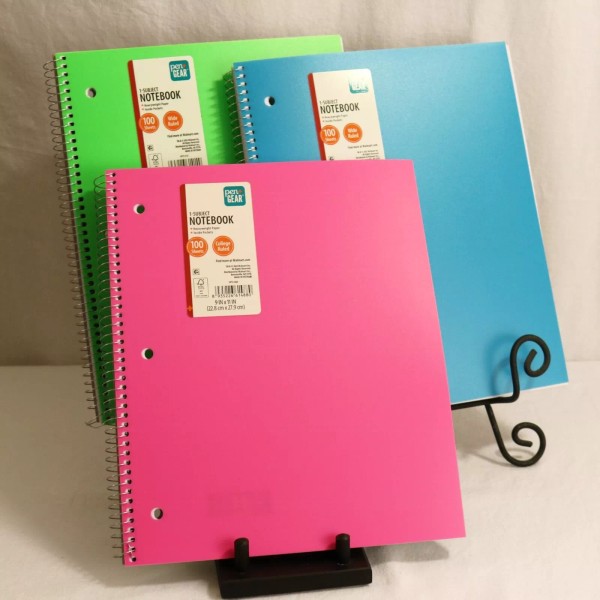 Pen Gear Three 1 Subject Spiral Notebook Pen Gear Wide