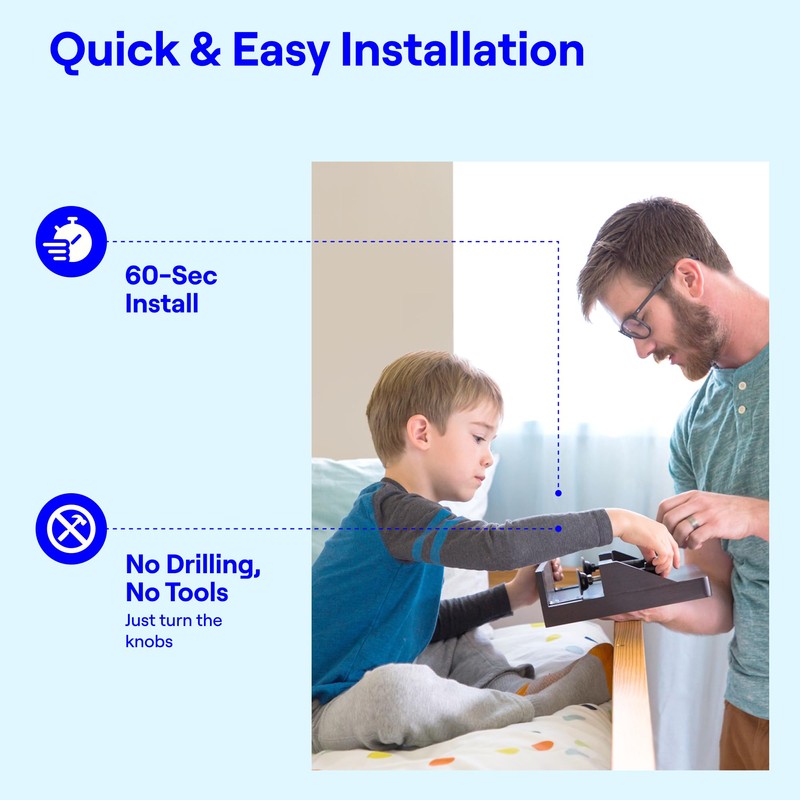 BedShelfie Bedside Shelf for Bunk Bed & Top Bunk, College
