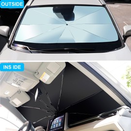 bluqulo car Sunshade Windshield Cover, car Front Window Sunscreen Foldable Sunshade, 49 "x31 Front Window Heat Protection UV Protection for Most Cars