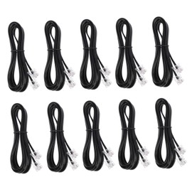 SHINEOFI 10 PCS Meters Flat Telephone Wire Core Cable for Landline Connection Compatible with Telephone Fax Machine and Modem Transmission Without Crosstalk