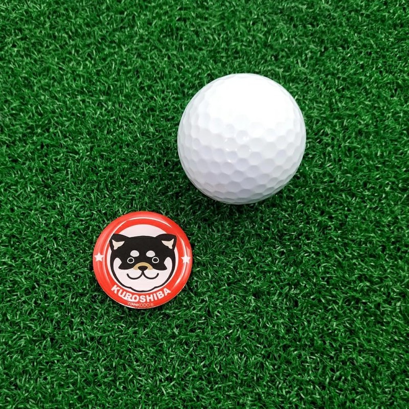 HOKUSHIN TRADING Golf Ball Marker Wakodo Acrylic Marker Red MK0481