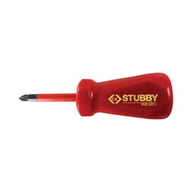 C.K T48345-2 Stubby Vde/1000V Slim Screwdriver Mod2 (Plusminus), Red