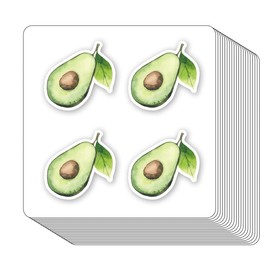Avocado Stickers 1in for Scrapbooking, Arts, Craft, Kids DIY, Calendars Journals 80-Pack