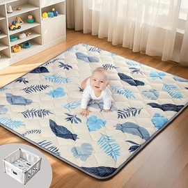Baby Play Mats for Floor, 50x50 Playpen Mat, Thicken Cushioning Padding Foam Playmate for Baby and Toddlers Infants, Non-Slip & Machine Washable Tummy Time Mat