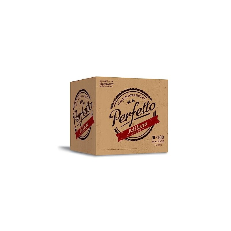 Perfetto Milano 100pk Nespresso Compatible Coffee Pods Intensity 8
