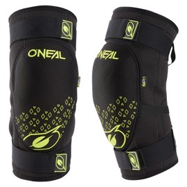 O'NEAL Knee Protector, BMX Mountain Bike Downhill, IPX® Impact Protection Made of Polyurethane, Lightweight Construction, Abrasion-Resistant Material, Dirt Knee Guard V.23, Adults, Black, Neon Yellow,