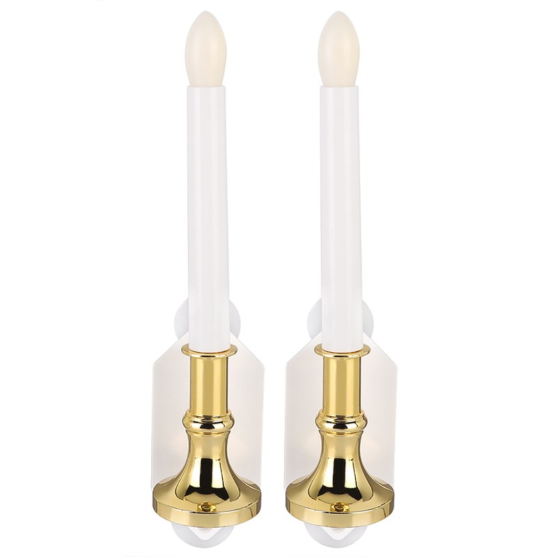 2Pcs Solar Power Candle Lamp Outdoor Flameless Candle Lamp Home
