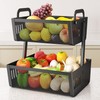 Fruit Basket Bowls For Kitchen Counter - Metal Fruit Stand