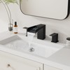 Kroias 8 Inch Square Matte Black Widespread Bathroom Sink Faucets