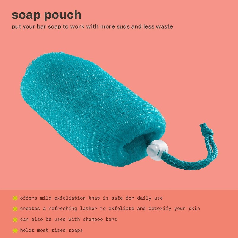 FREEMAN (FRHKR) Soap Saver Bags, Loofah Body Scrubber Bath Sponges,