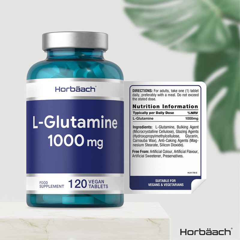 L-Glutamine 1000mg | 120 Tablets | Suitable for Vegetarians &